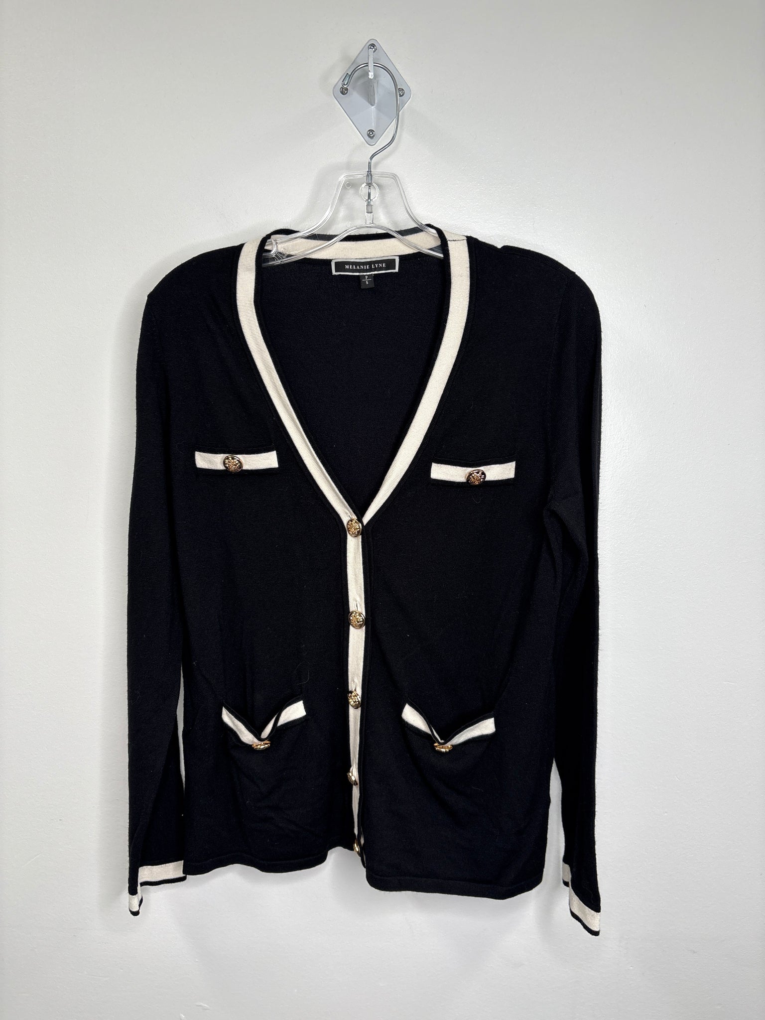 Melanie Lyne Button-Up Cardigan Sweater (S)