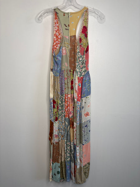 Retro Zoe Floral Boho Maxi Dress (M)