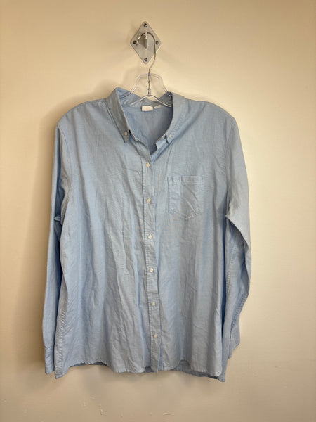 Gap Long-Sleeve Button-Down Cotton Blouse (XL)