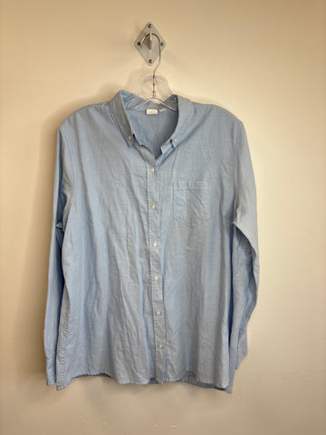 Gap Long-Sleeve Button-Down Cotton Blouse (XL)