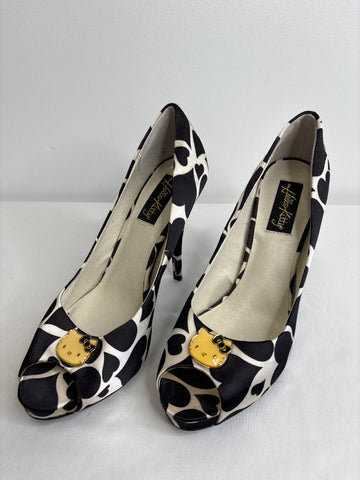 Hello Kitty Open-Toe Patterned Heels (US 8)