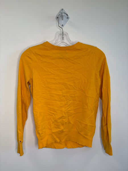 Tommy Hilfiger Yellow Pima Cotton Blend Light Knit Cardigan (XS)