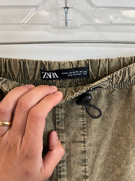 Zara Dark Beige Soft Pants (XL)