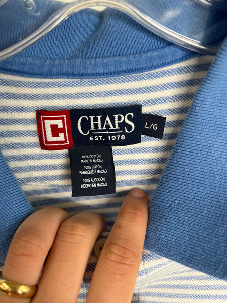 Chaps Striped Polo Shirt (L)