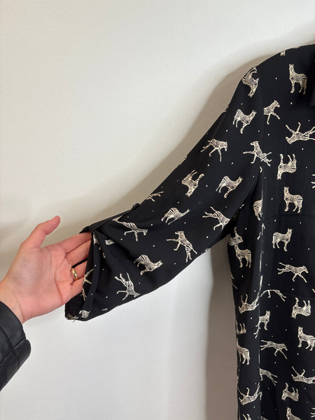 Cokluch Zebra Print Mini Dress (L)