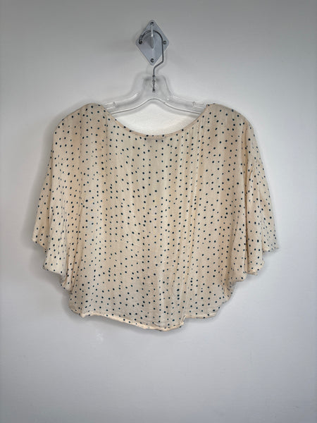 Patrons Of Peace Polka Dot Cropped Blouse (M)