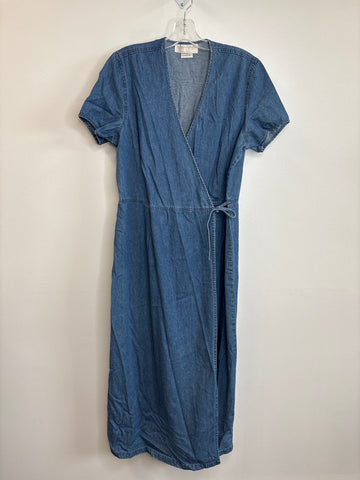 Vintage Nancy G Maxi Wrap Denim Dress (12)