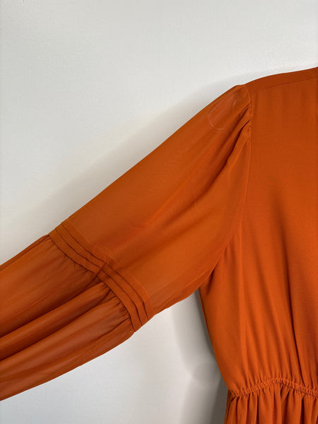 Forever 21 Long Pleasant Sleeve Midi Dress (L)