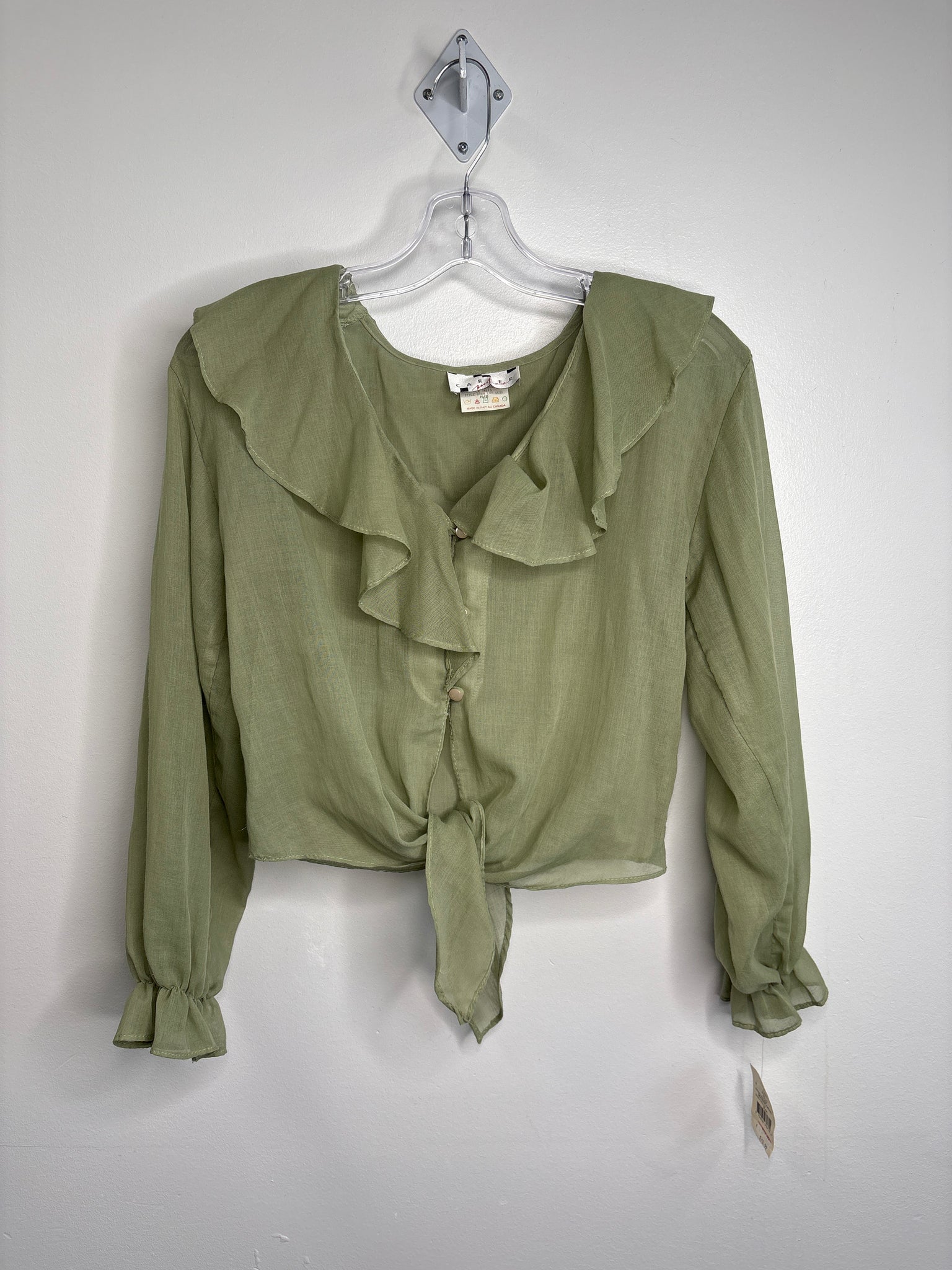 NWT The Bay Career Moves Sheer Cropped Top (M)