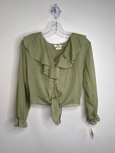NWT The Bay Career Moves Sheer Cropped Top (M)
