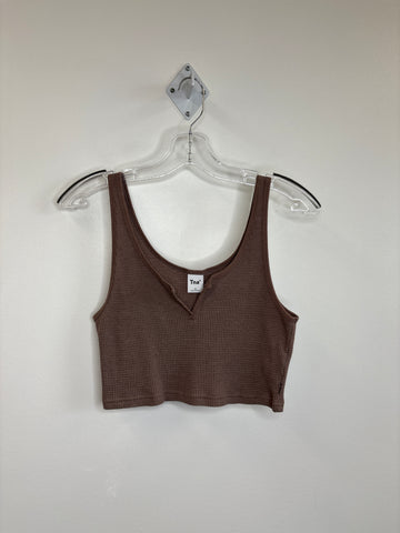 Aritzia TNA Waffle Super Cropped Top (M)
