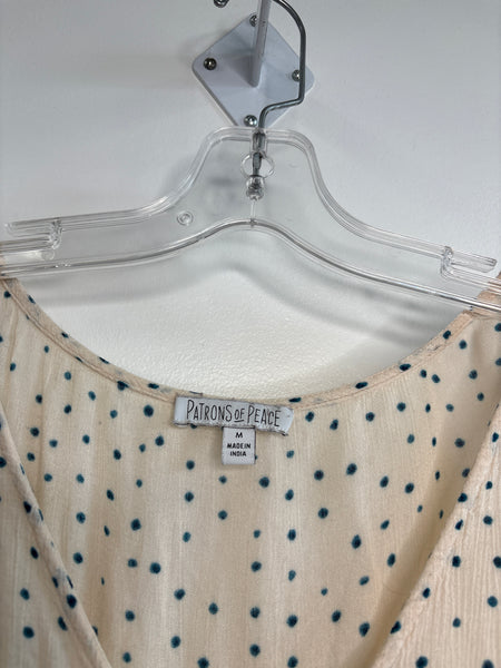 Patrons Of Peace Polka Dot Cropped Blouse (M)