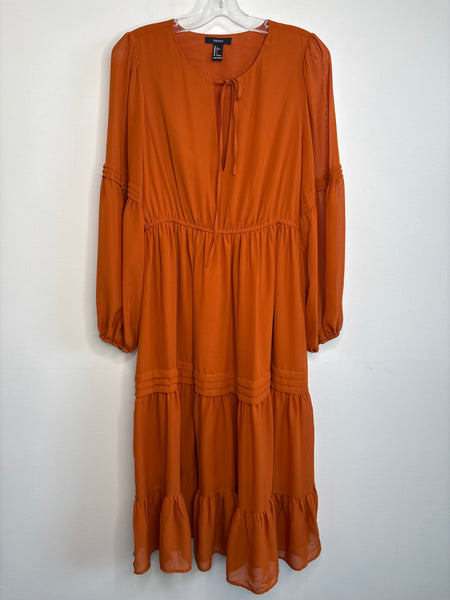 Forever 21 Long Pleasant Sleeve Midi Dress (L)