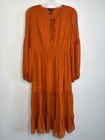 Forever 21 Long Pleasant Sleeve Midi Dress (L)
