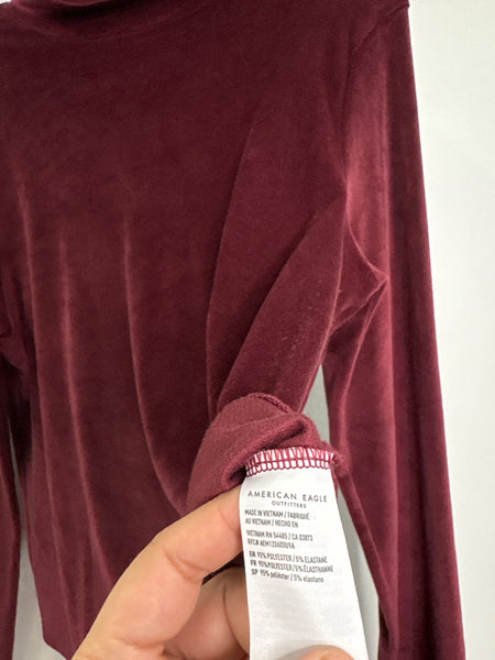 American Eagle Long-Sleeve Velvet Bodysuit (XXL)
