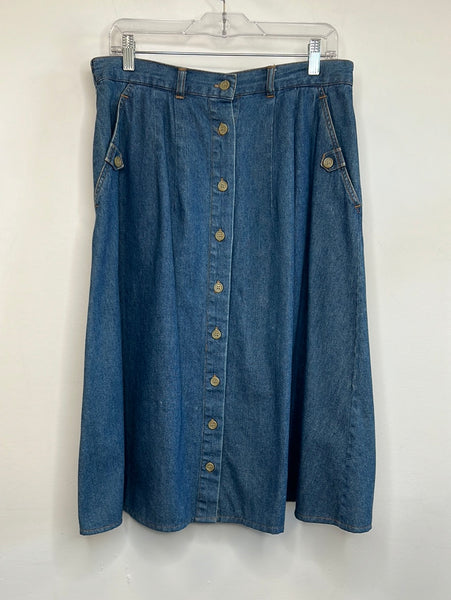 Vintage Dixie Blues Denim Midi Skirt (11)