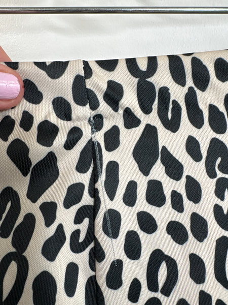 Retro A-line Animal Print Skirt (L)