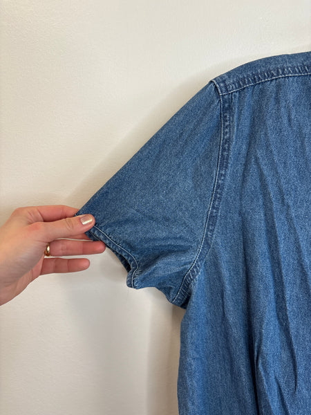 Vintage Nancy G Maxi Wrap Denim Dress (12)