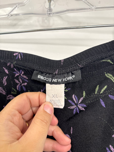 Retro Briggs New York Floral Maxi Skirt (XL)