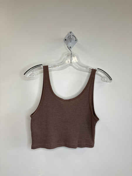 Aritzia TNA Waffle Super Cropped Top (M)