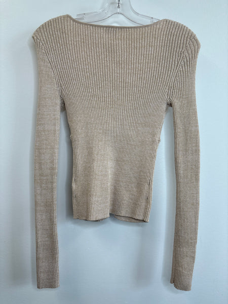 H&M Rib-Knit Knot-Detail Top (S)