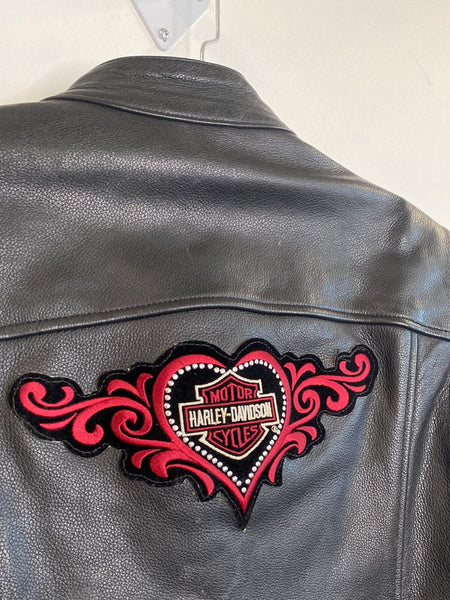 Harley Davidson Patched Leather Jacket (XL)