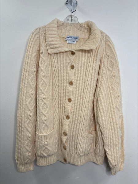 Vintage The Cod Jigger Wool Cableknit Thick Cardigan
