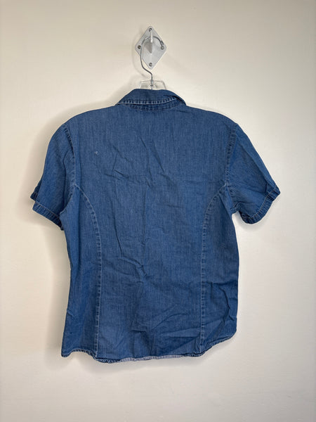Lee Riders Denim Short Sleeve Button-Up Shirt (S)