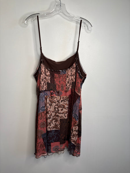 Cider Patchwork Babydoll Dress (3XL)