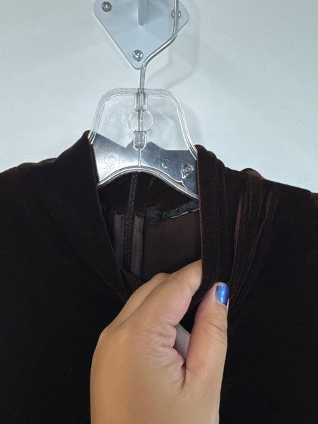 Velvet Mockneck Maxi Dress