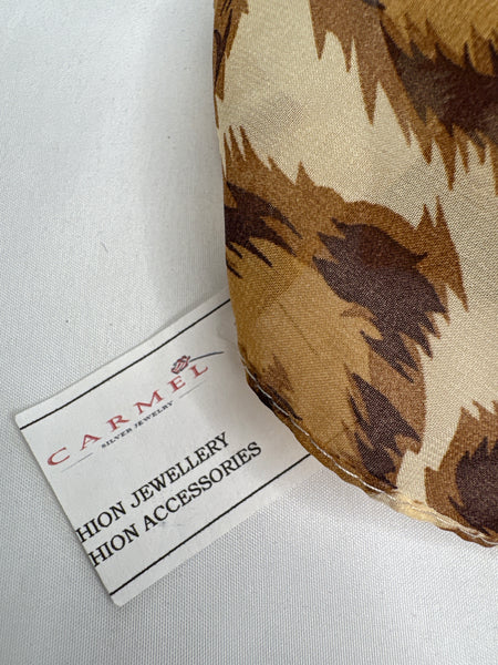 NWT Carmel Silver Jewelry Animal Printed Scarf