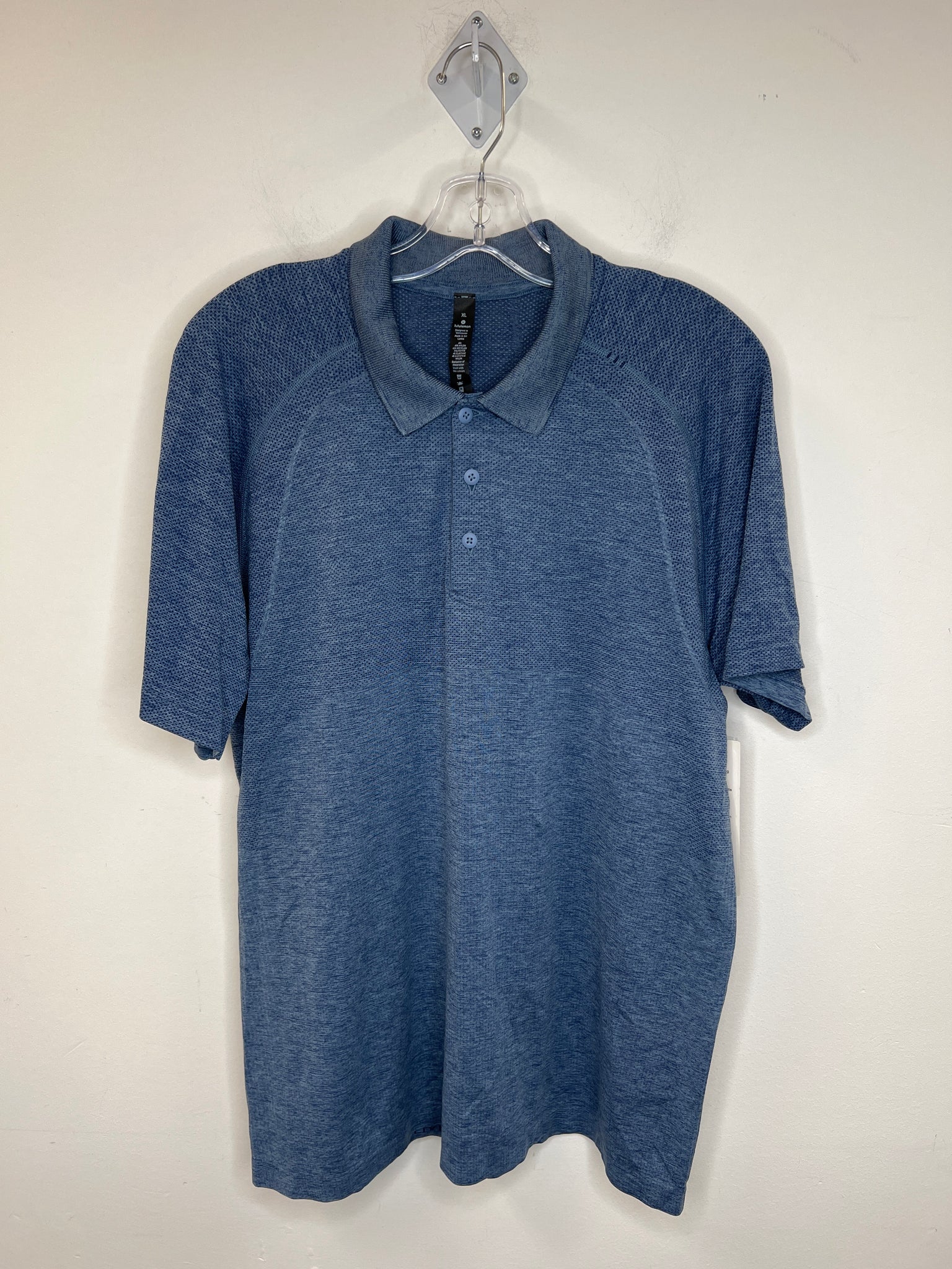 NWT Lululemon Blue Metal Vent Tech Polo T-shirt (XL)