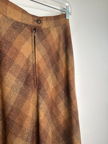 Vintage Mister Leonard Plaid Back Quarter Zip Maxi Skirt (12)