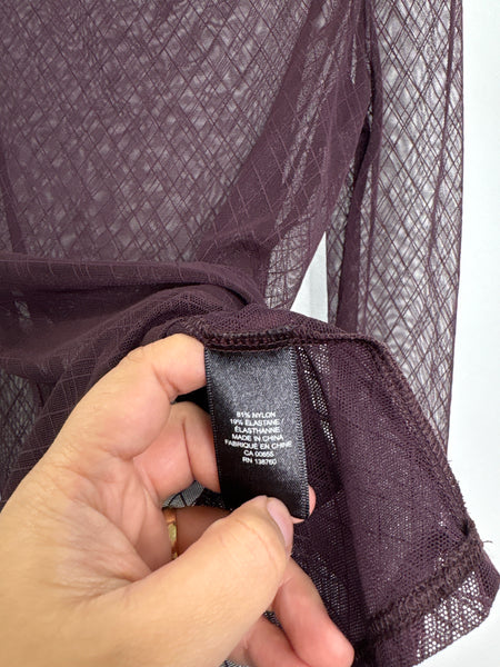 RW&Co Sheer Long-Sleeve Top (S)