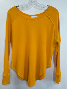 Aritzia TNA Long Sleeve Alder Thermal Waffle Light Knit Shirt (S)