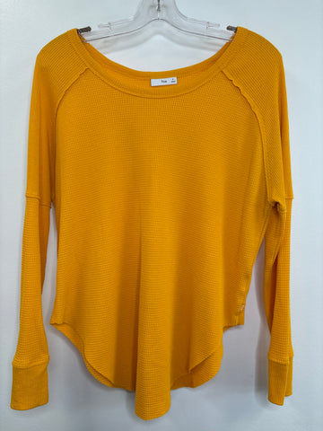 Aritzia TNA Long Sleeve Alder Thermal Waffle Light Knit Shirt (S)