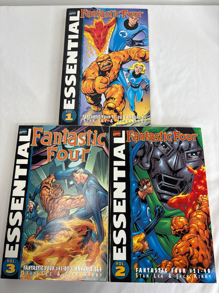 Vintage Marvel Comics Essentials Fantastic Four Vol. 1-3