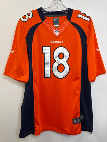 NFL Nike Denver Broncos #18 Peyton Manning Football Jersey (L)