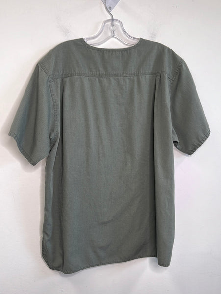 Carhartt Khaki Green Short-Sleeved Scrub Top (L)