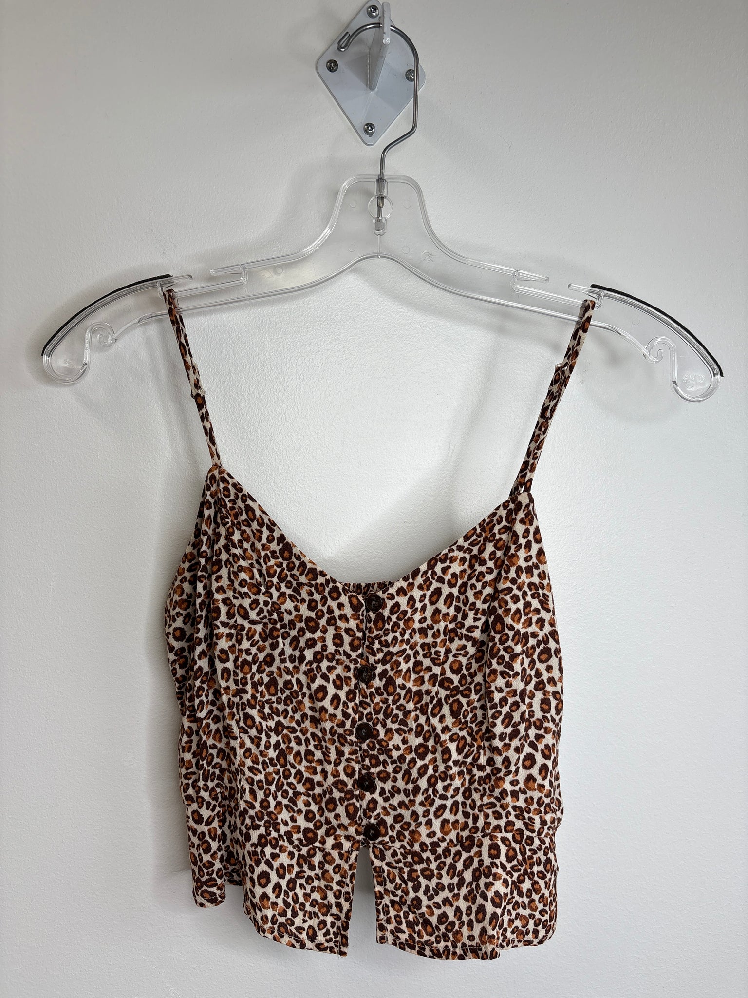 One Clothing Leopard Animal Print Crop Top (XS)