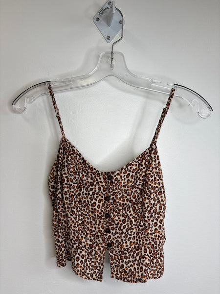 One Clothing Leopard Animal Print Crop Top (XS)