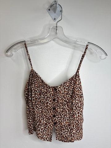 One Clothing Leopard Animal Print Crop Top (XS)