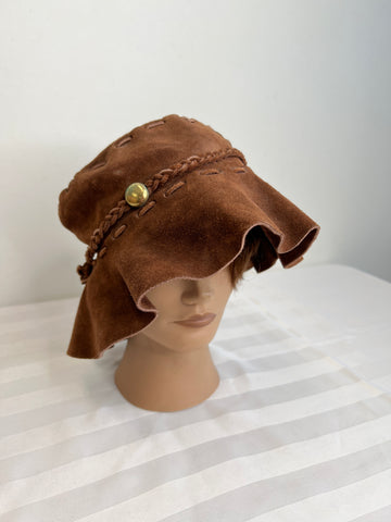 Brown Suede Bucket Hat