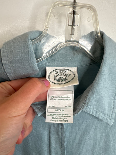 Vintage Laura Ashley Long Sleeve Blouse (M)