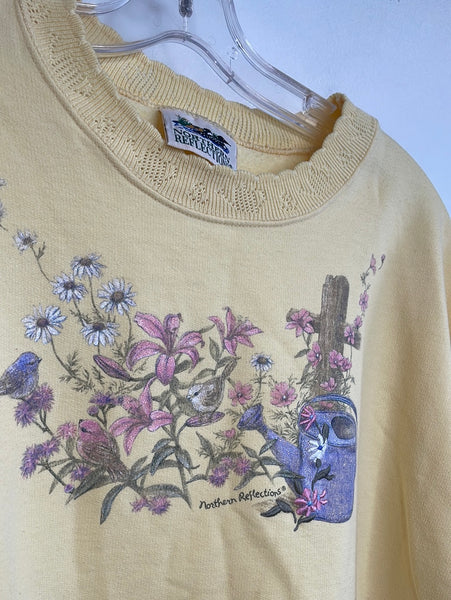 Retro Northern Reflection Floral Garden Sweater