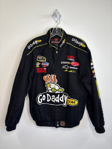 Vintage Jeff Hamilton Go Daddy NASCAR Zip-Up Race Jacket (S)