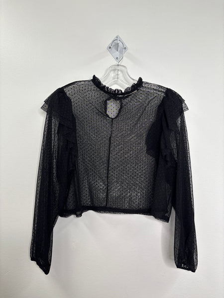 Mikey & Joey Polka Dot Sheer Top (L)