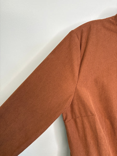 Long Sleeve Corduroy Maxi Dress (L)