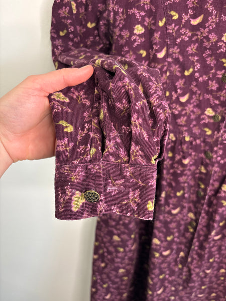 Northern Reflection Corduroy Floral Maxi Dress (L)