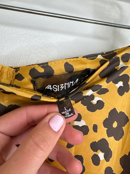 4Sienna Leopard Print Midi Skirt (L)